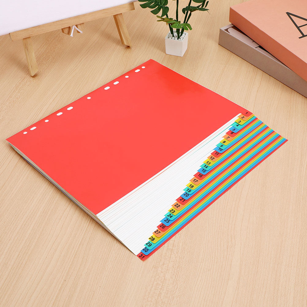 Tab Divider A4 - 2Sets A4 Index Dividers 31 Tab