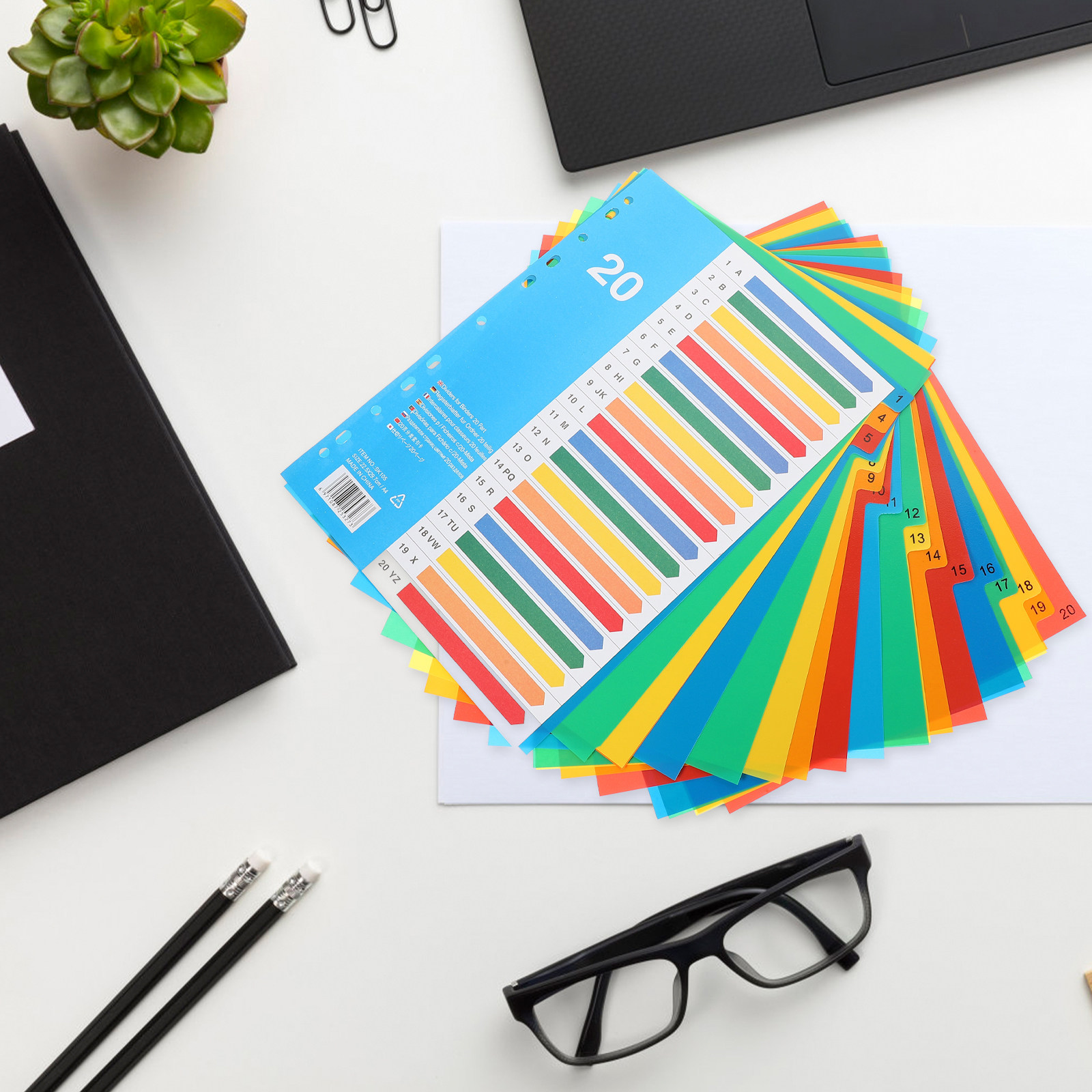 5Pcs Binder Dividers Colorful  - Tab Divider A4 ulasan dan harga