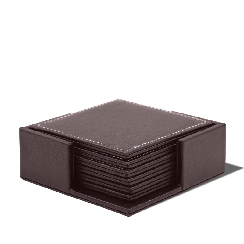 6pcs/Set Business Leather Coas - Leather Desk Pad ulasan dan harga