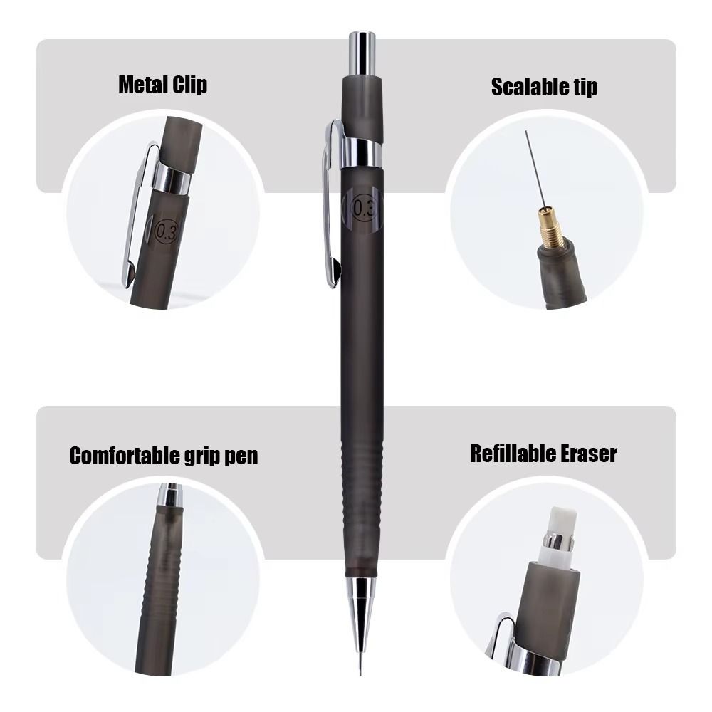 Durable 0.3/0.5/0.7/0.9mm Mech - Mechanical Pencil 0.3 ulasan dan harga