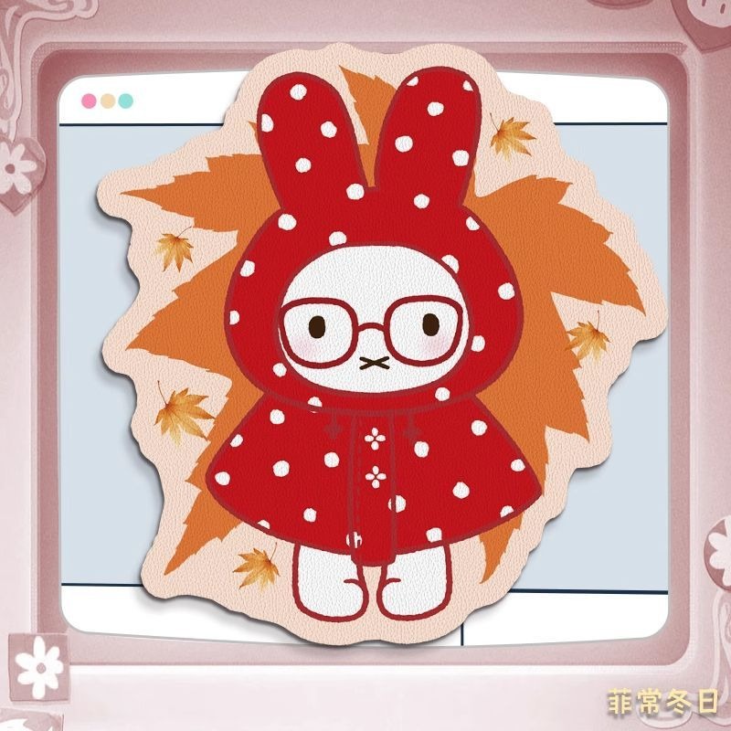 Anime Miffy Leather Mouse Pad  - Leather Desk Pad ulasan dan harga