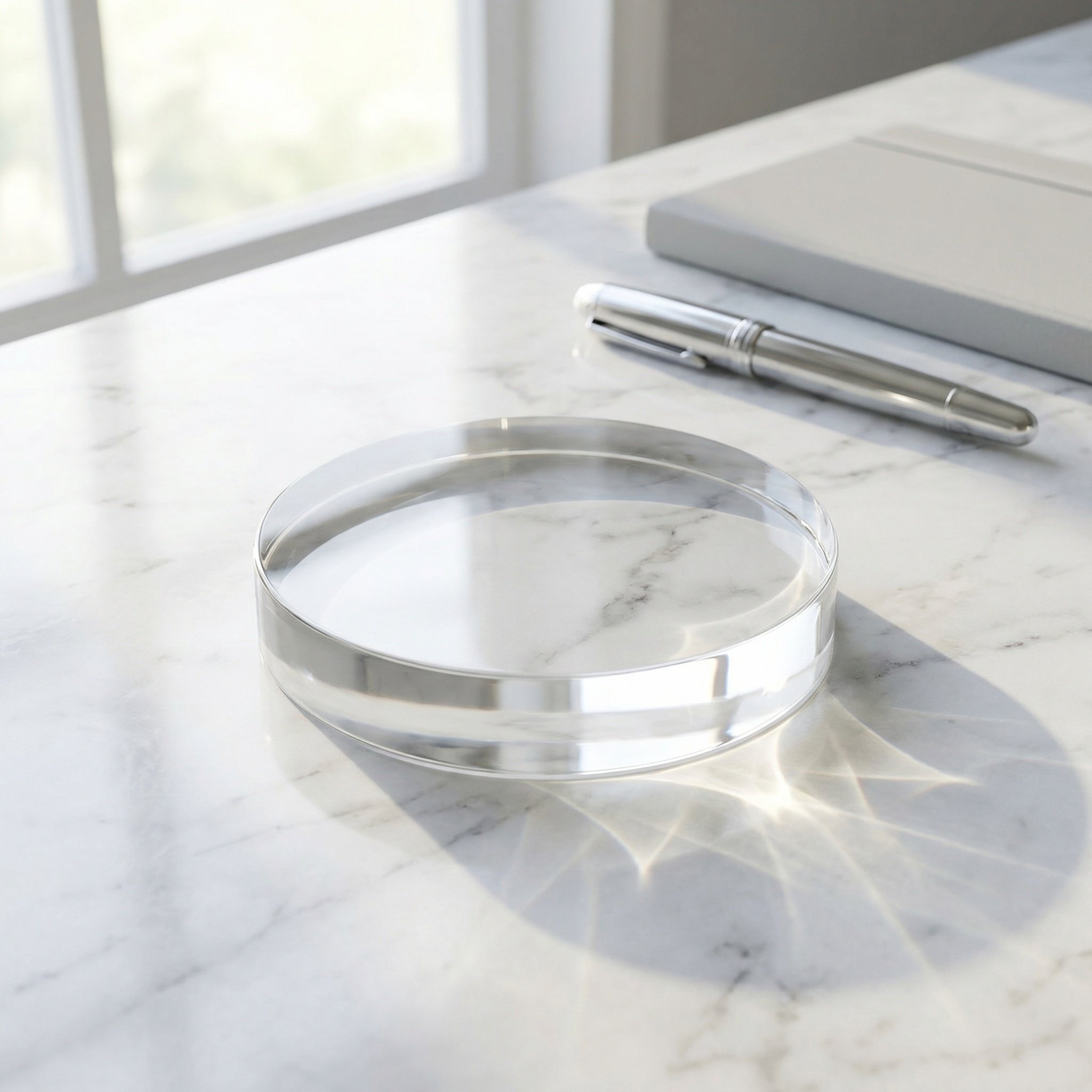 3.15 Inch Round Clear Glass Pa - Book Weight Glass ulasan dan harga