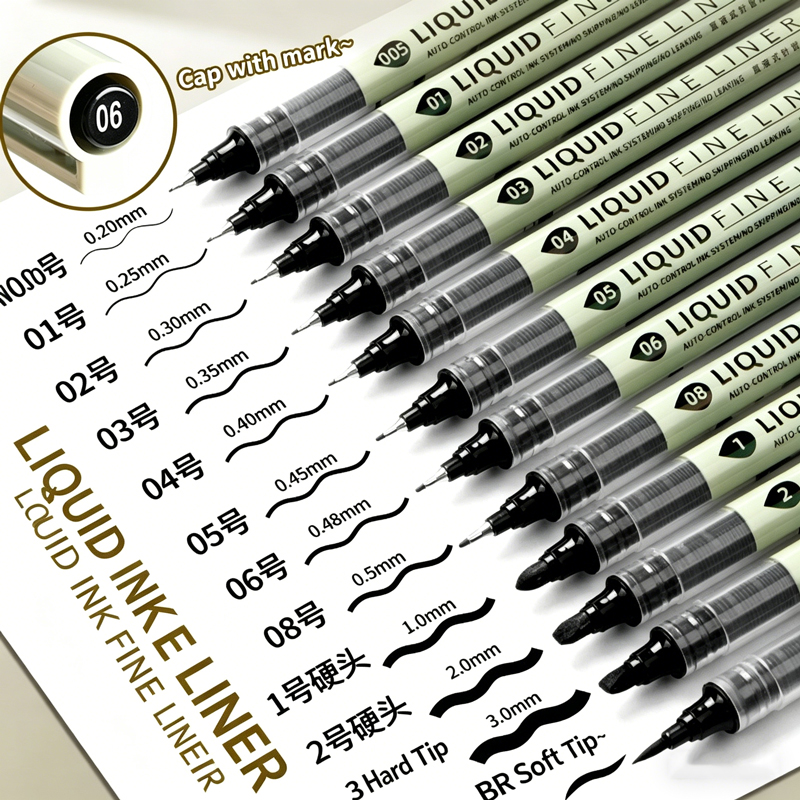12 Pack Black Fineliner Drawin - Correction Pen Fine ulasan dan harga