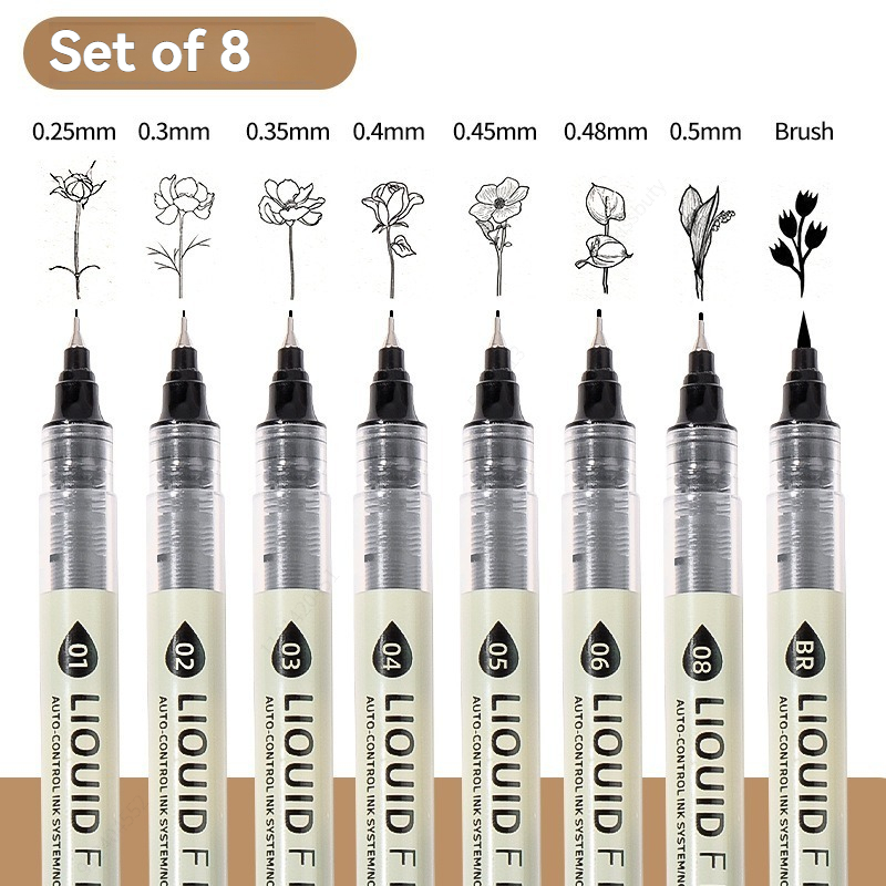 12 Pack Black Fineliner Drawin - Correction Pen Fine ulasan dan harga