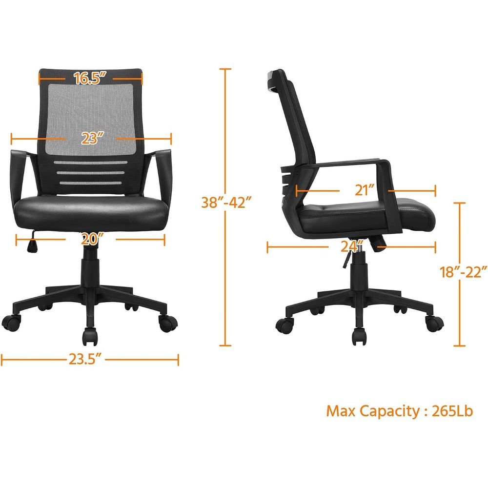 -Back Mesh Swivel Oice Desk Ch - Leather Desk Pad ulasan dan harga