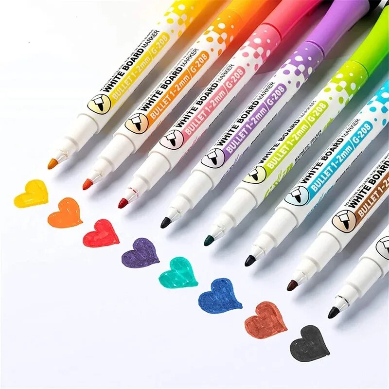 8 Colors Whiteboard Pens, Fine - Correction Pen Fine ulasan dan harga