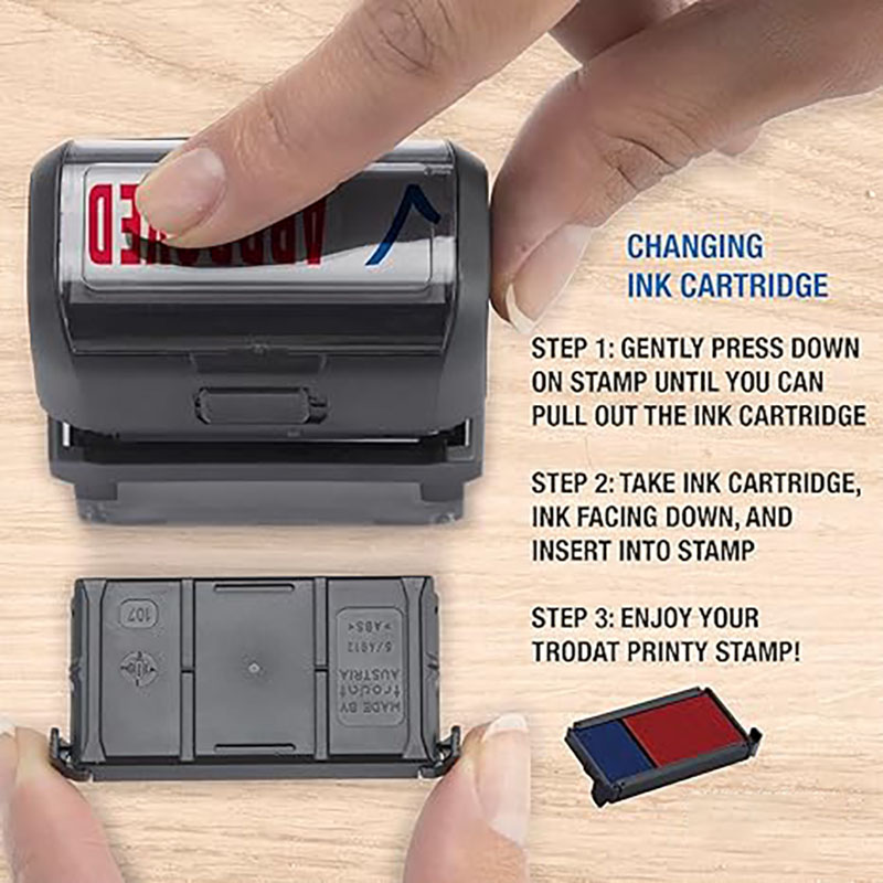 Rectangle Pattern Custom Self- - Rubber Date Stamp ulasan dan harga