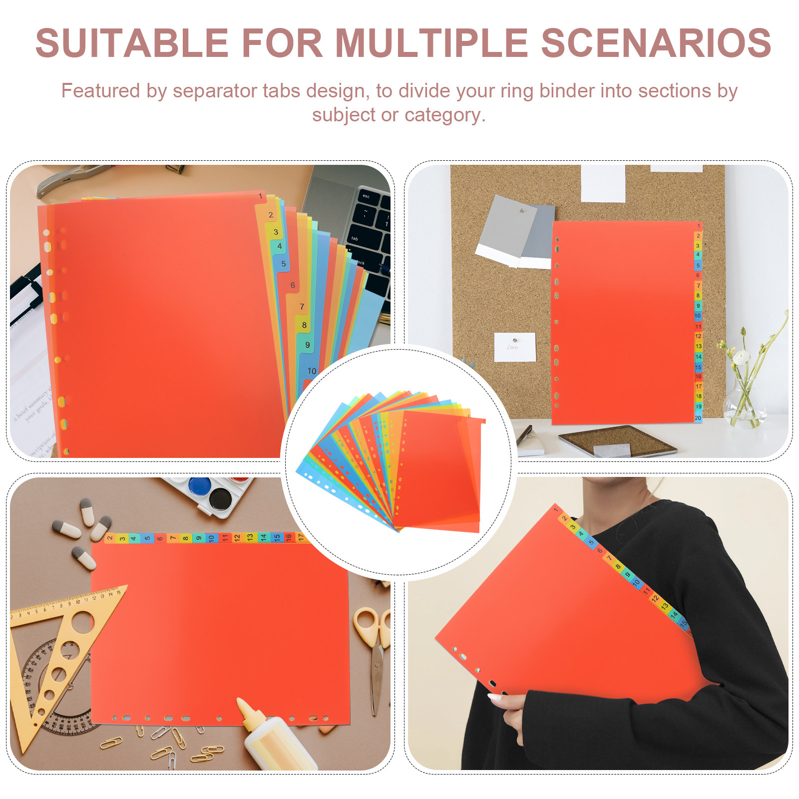 20Sheets A4 Plastic Binder Div - Tab Divider A4 ulasan dan harga