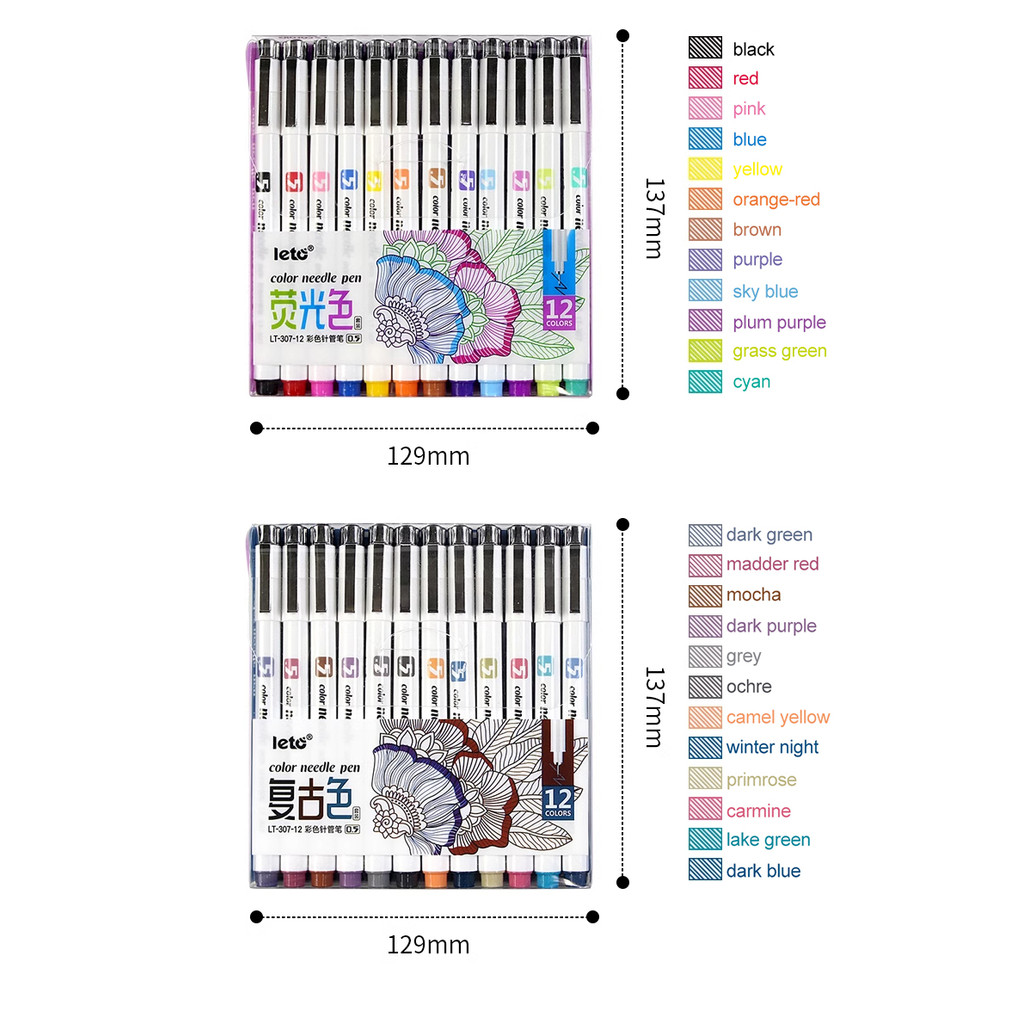 Fine liner Needle Pen 12pcs Se - Copic Marker Sketch ulasan dan harga