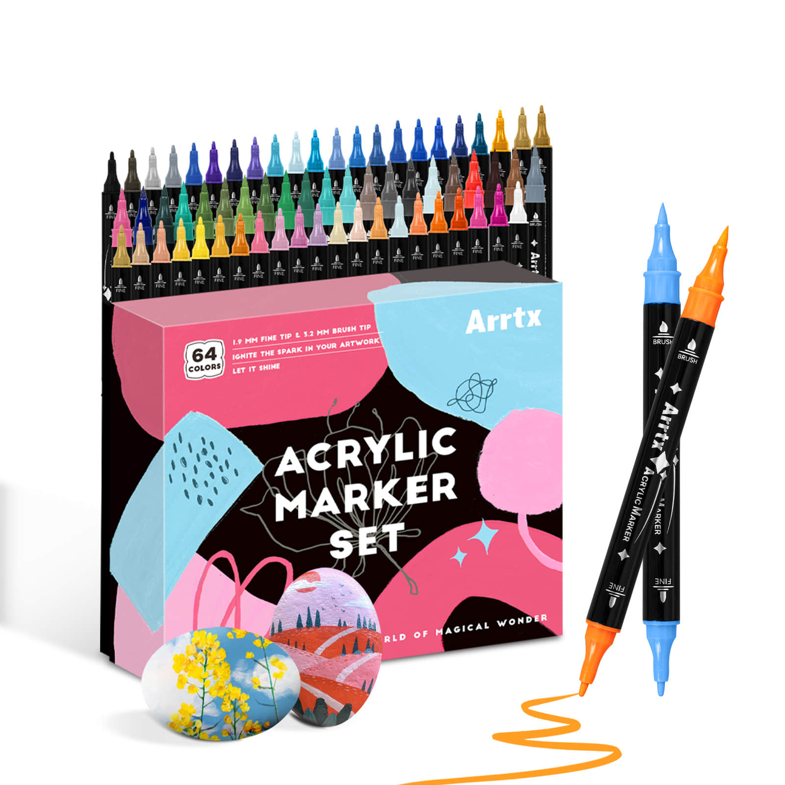 Arrtx 64 Colors Acrylic Paint  - Copic Marker Classic ulasan dan harga