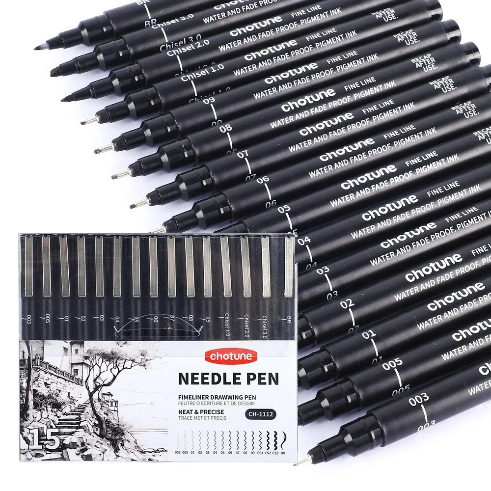 Black Micro Pens,15 Sizes,Wate - Correction Pen Fine ulasan dan harga