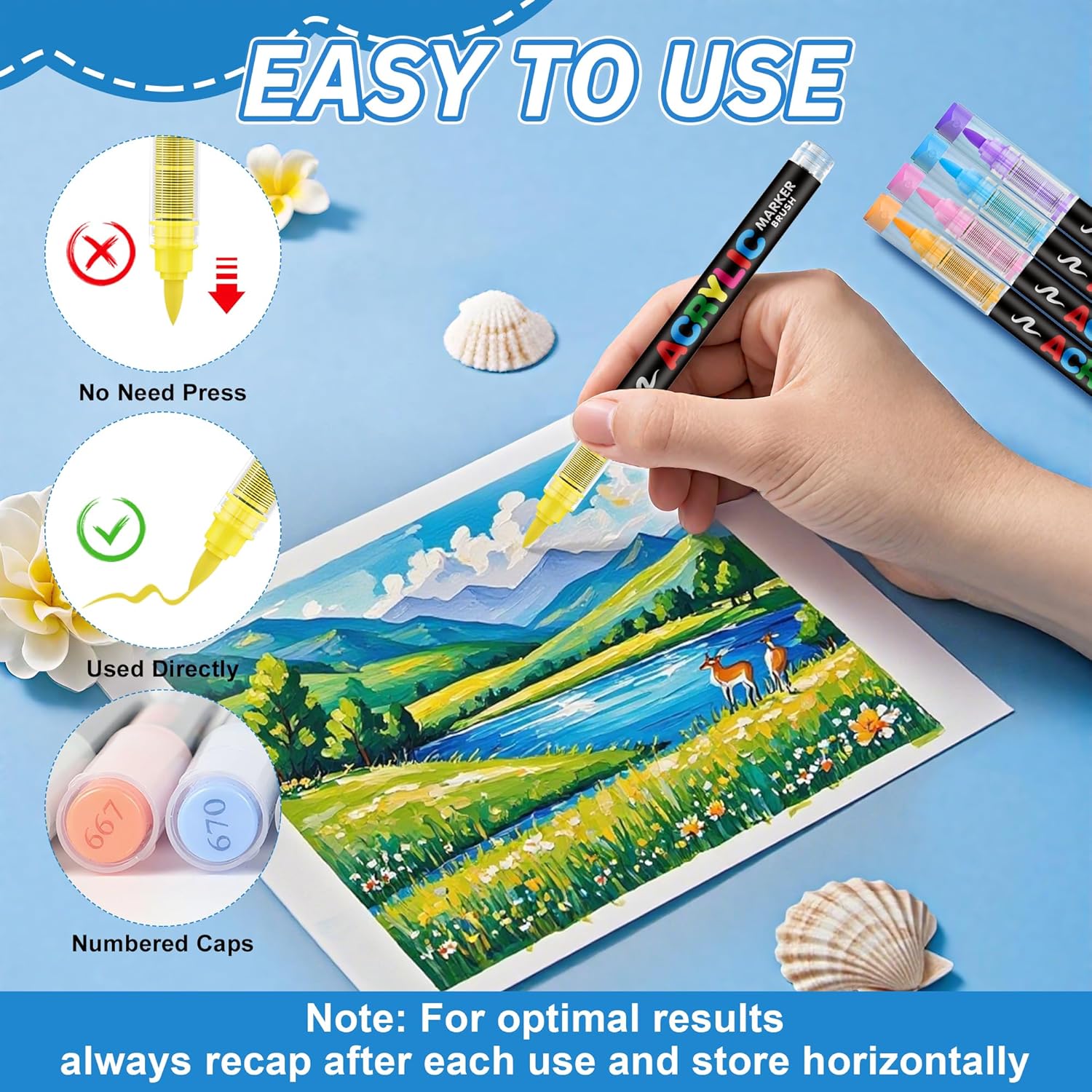 12-120 Colors Acrylic Paint Ma - Copic Marker Classic ulasan dan harga