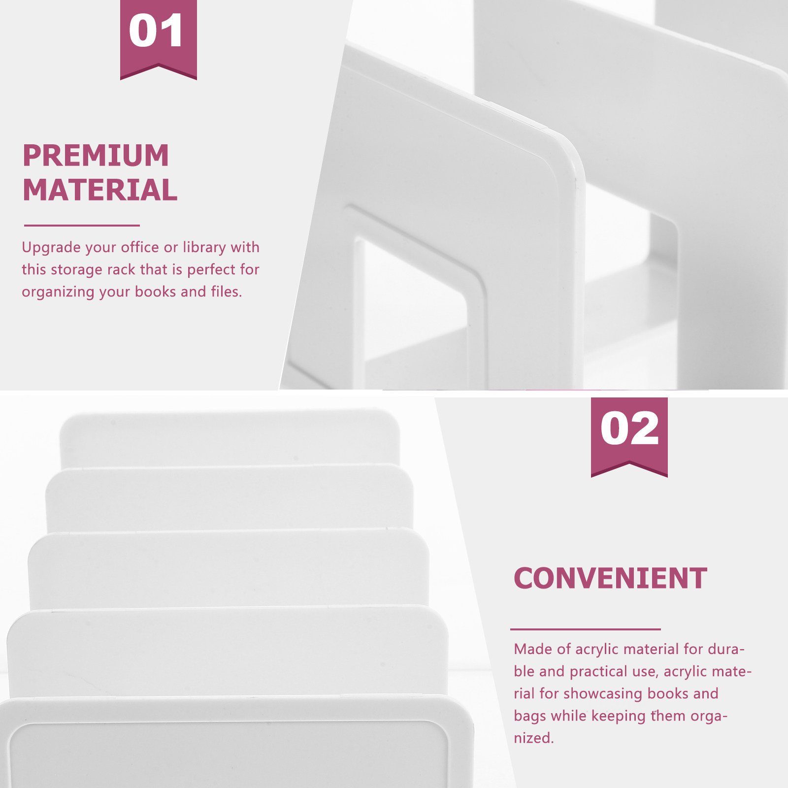 Sturdy Acrylic Desktop File Ho - Magazine Holder Rack ulasan dan harga