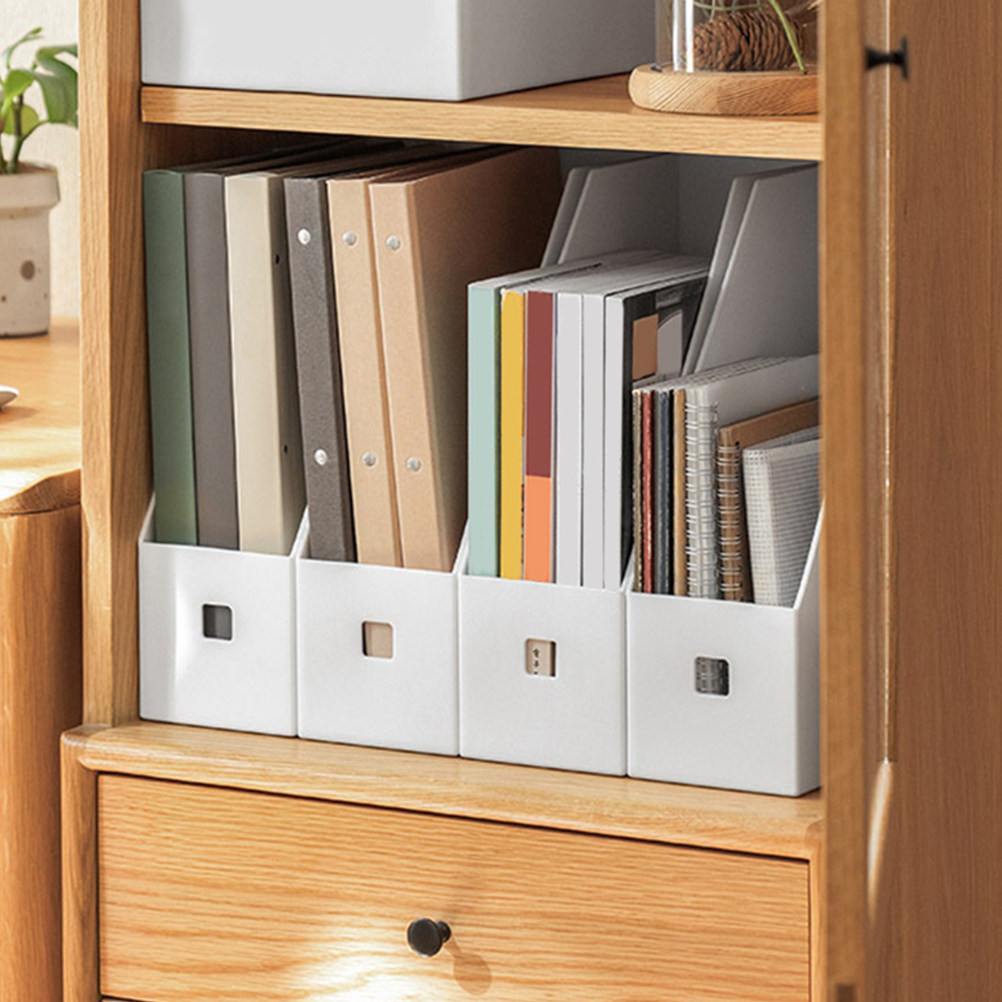 4Pcs Plastic File Organizer Bo - Magazine Holder Rack ulasan dan harga