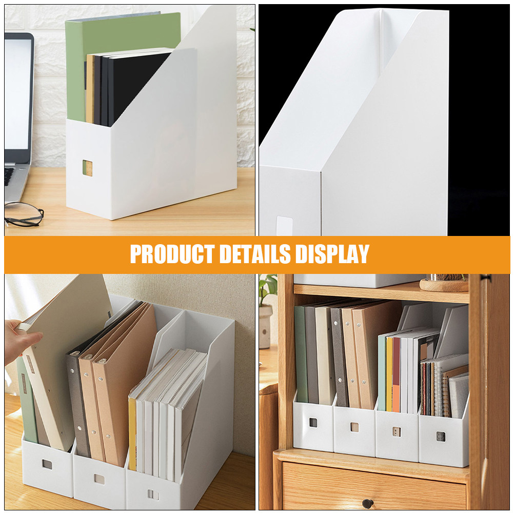 4Pcs Plastic File Organizer Bo - Magazine Holder Rack ulasan dan harga