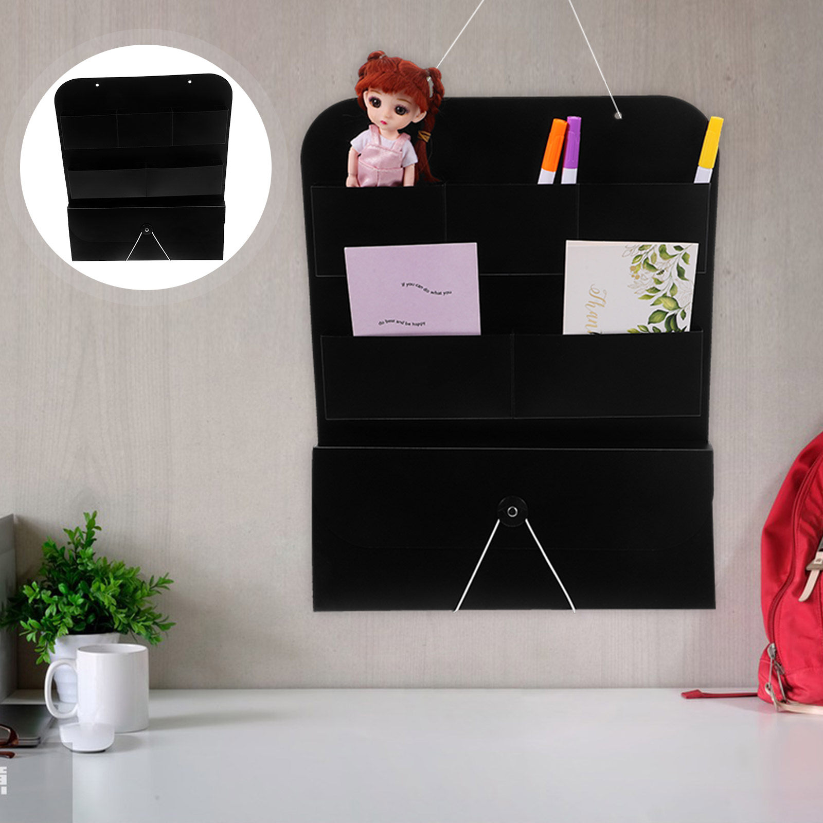 Hanging Wall File Organizer PP - Magazine Holder Rack ulasan dan harga