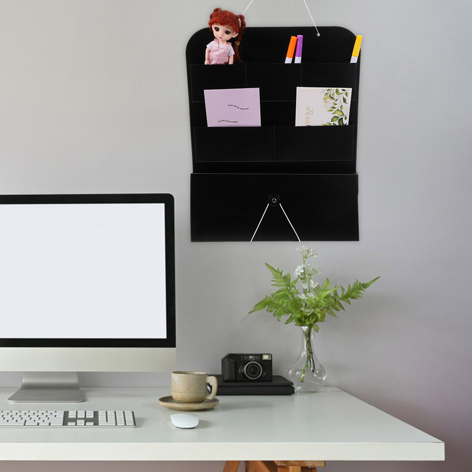 Hanging Wall File Organizer PP - Magazine Holder Rack ulasan dan harga
